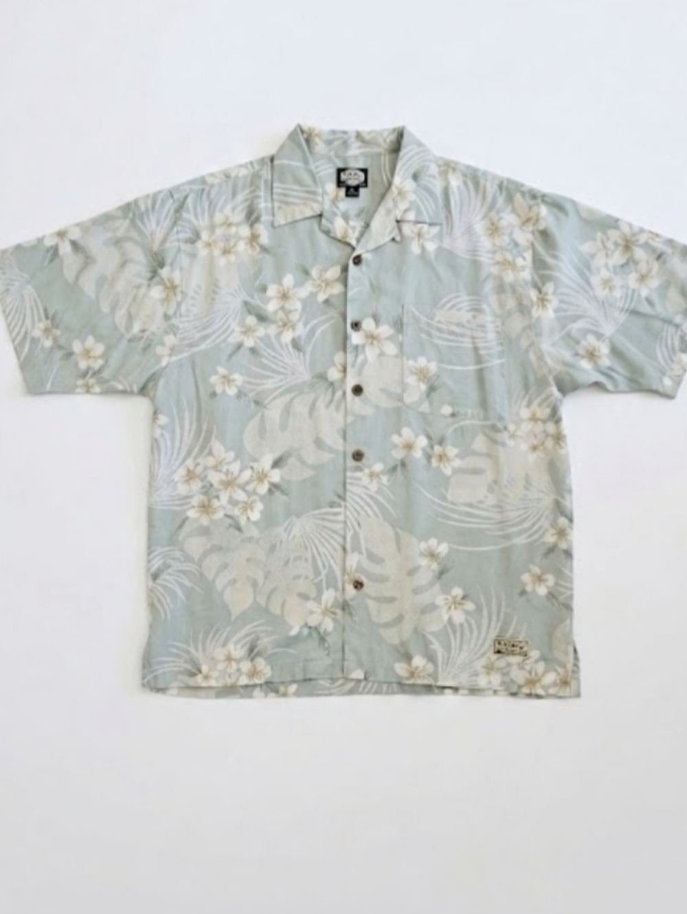 Tommy Bahama Mens Medium Hawaiian Camp Shirt Rayon Floral Tropical Button Front